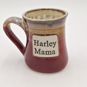 HARLEY MAMA Glazed Stoneware Coffee Mug/Cup 20 oz Multicolor Large Heavy